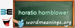 WordMeaning blackboard for horatio hornblower